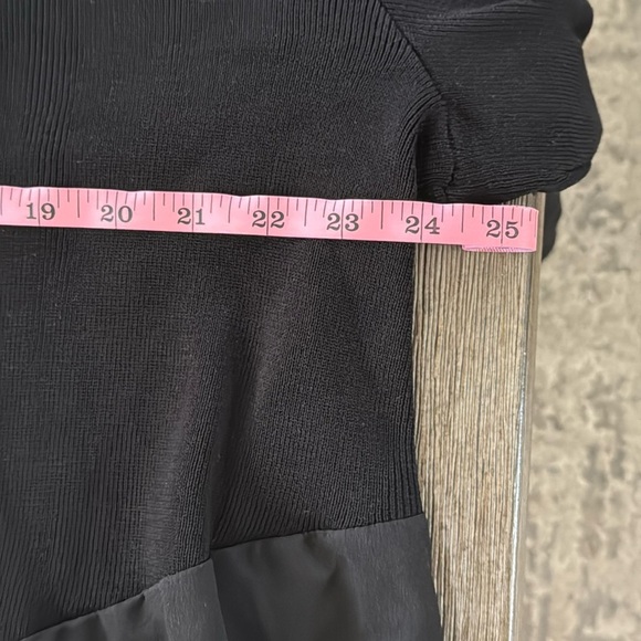 Torrid Long Sleeve Mixed Media Open Cardigan Black - Picture 8 of 9